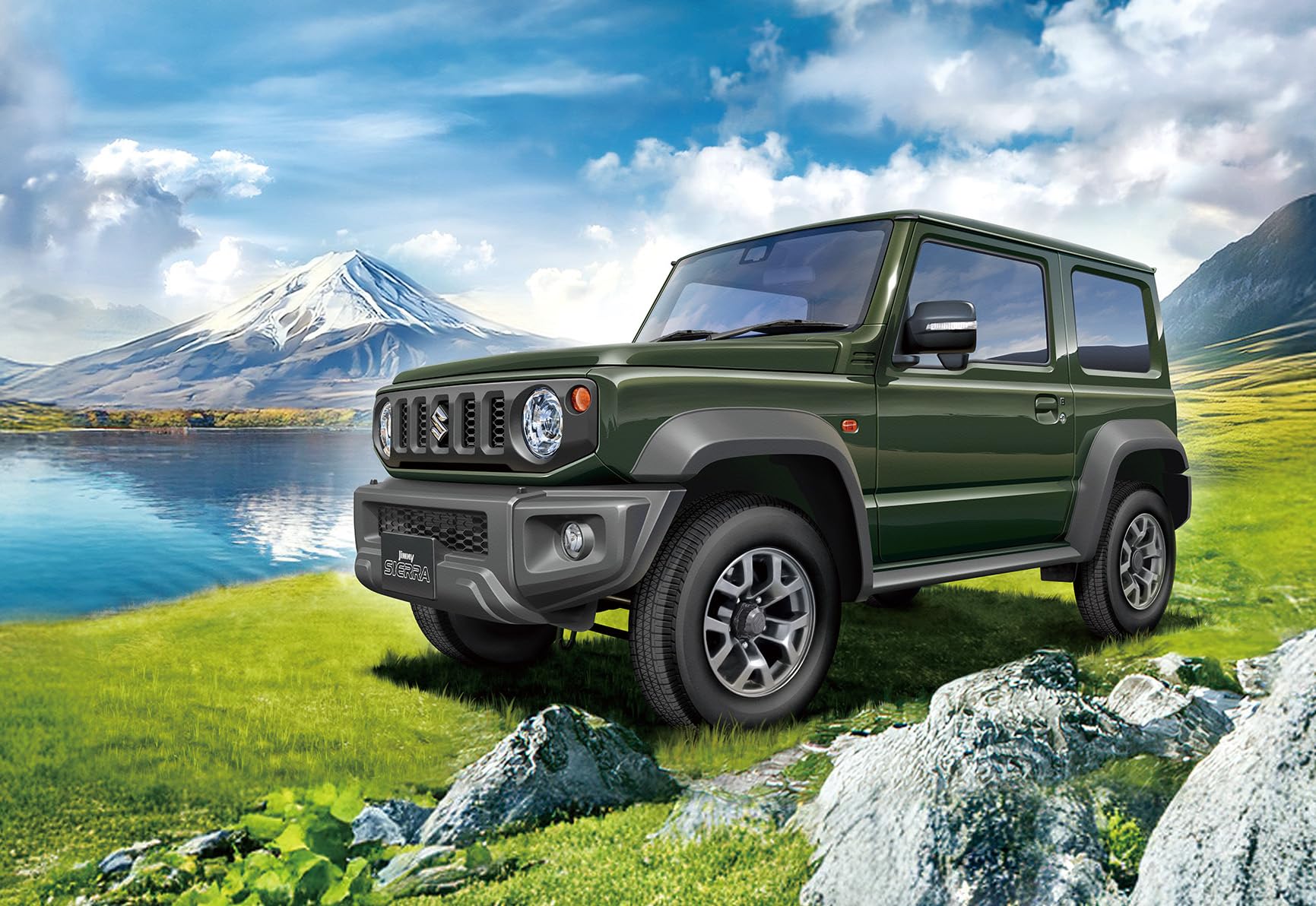 Fujimi Model 1/24 Suzuki Jimny Sierra JB74 Jungle Green Plastic Model Kit