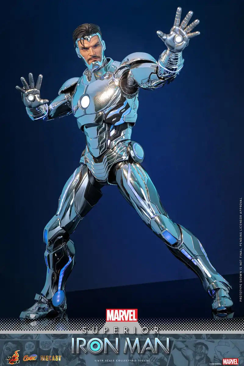 Hot Toys Marvel Superior Iron Man Comic Masterpiece 1/6 Scale Figure