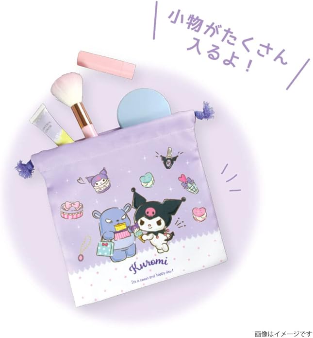 T'S Factory Sanrio Flat Drawstring Bag Shopping Kuromi