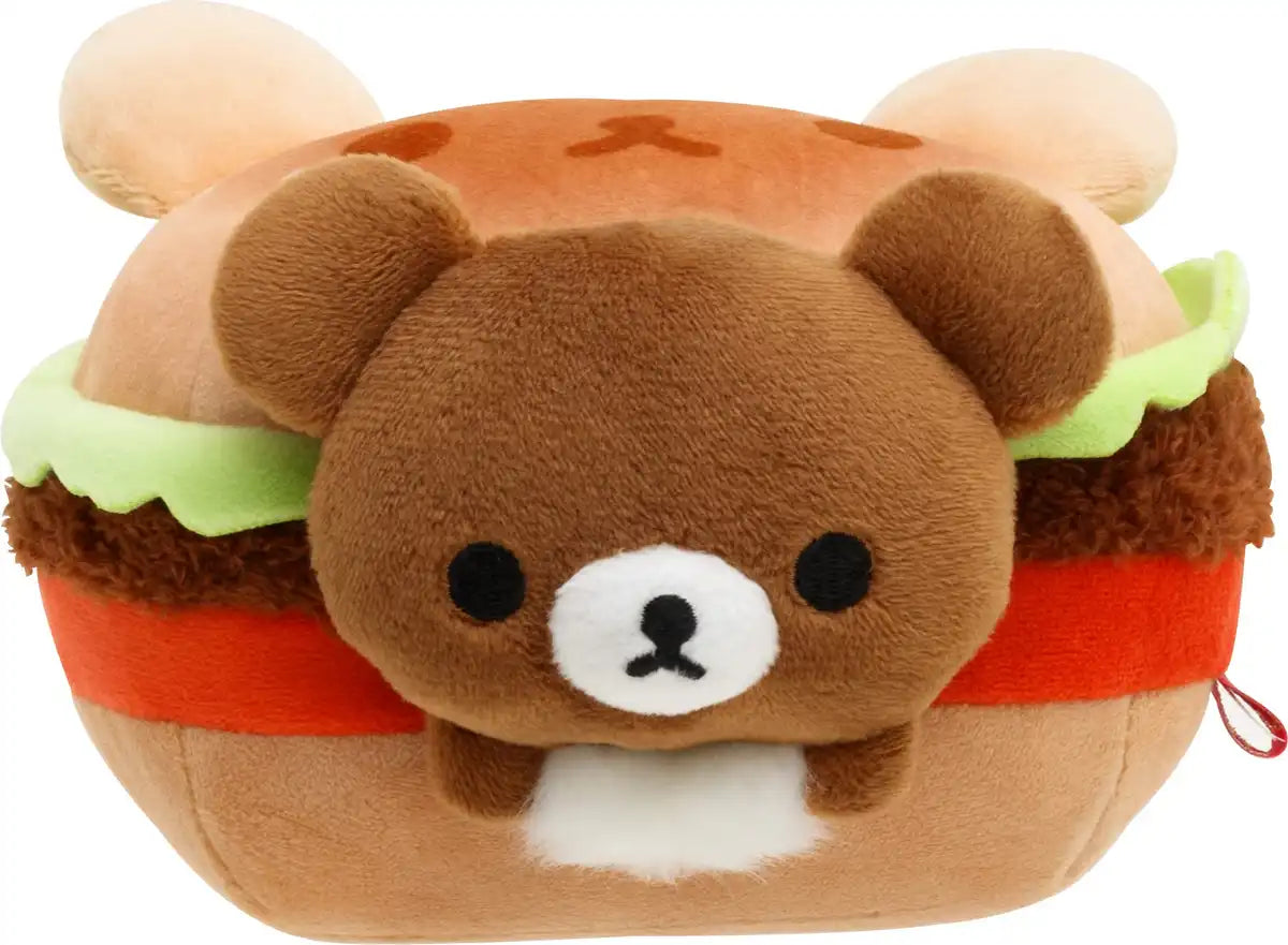 San-X Collect Stuffed Hamburger (Chairoikoguma) Mf90701- Japan Figure Store - #1 Bring To You The Best Japanese Goods