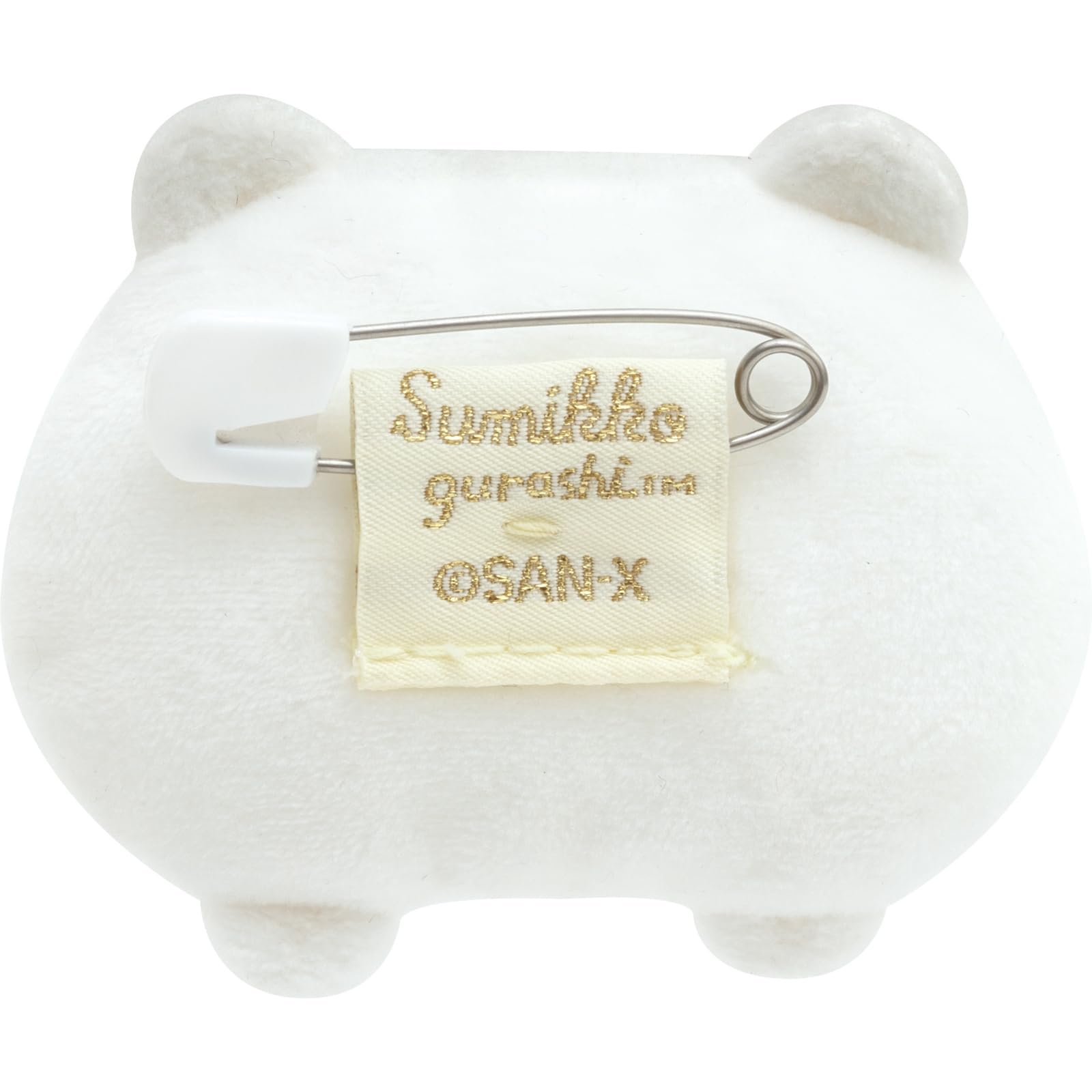 San-X Sumikko Gurashi Polar Bear Plush Badge - Cute Collectible Ab17301- Japan Figure Store - #1 Bring To You The Best Japanese Goods