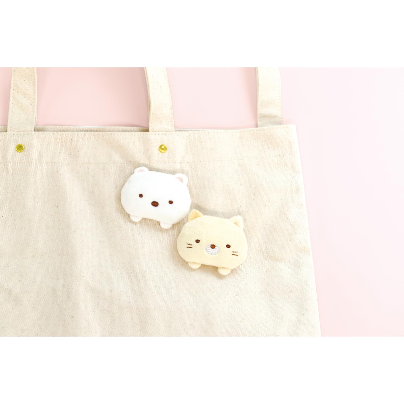 San-X Sumikko Gurashi Polar Bear Plush Badge - Cute Collectible Ab17301- Japan Figure Store - #1 Bring To You The Best Japanese Goods