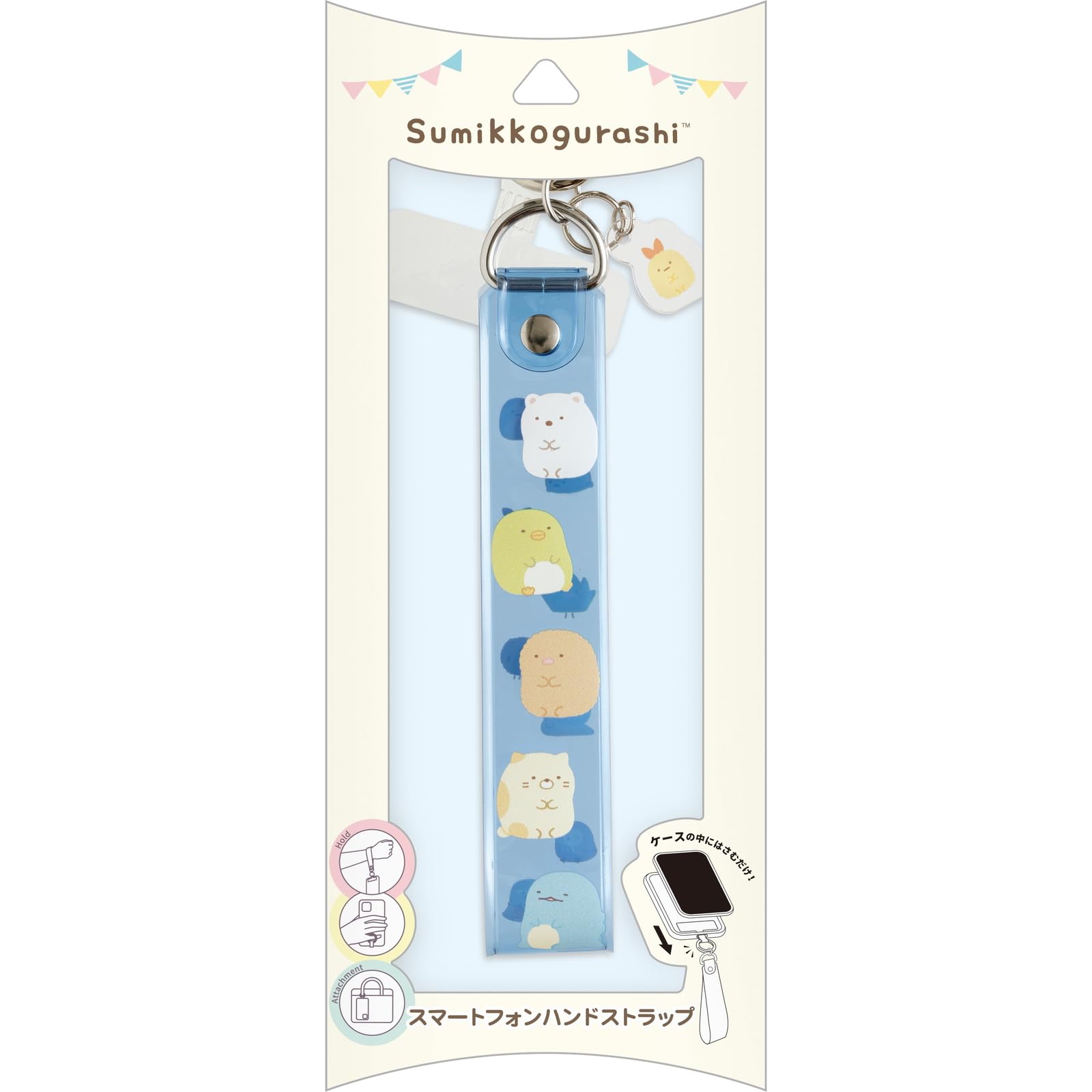 San-X Sumikko Gurashi Smartphone Hand Strap - Durable & Convenient Holder- Japan Figure Store - #1 Bring To You The Best Japanese Goods