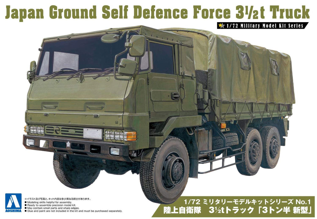 Aoshima 1/72 Japan Ground Self-Defense 3.5T Truck Model- Japan Figure Store - #1 Bring To You The Best Japanese Goods