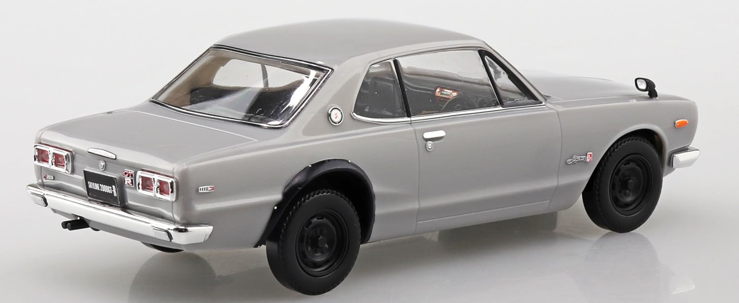 Aoshima 1/32 Rakupla Nissan C10 Skyline 2000Gt-R Silver Model Kit