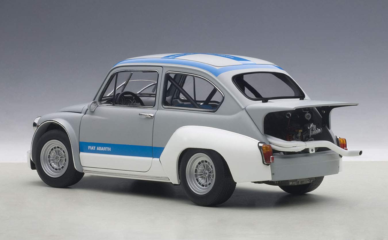 Autoart Fiat Abarth 1000 TCR 1/18 Scale Model Gray with Blue Stripes- Japan Figure Store - #1 Bring To You The Best Japanese Goods