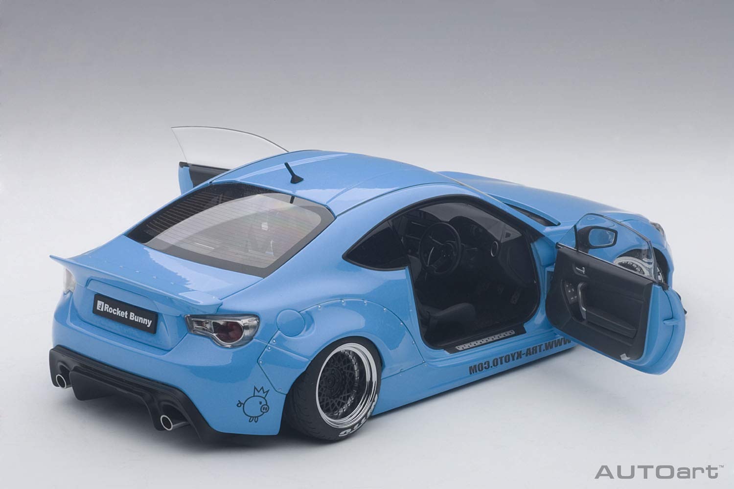 Autoart 1/18 Rocket Bunny 86 Metallic Sky Blue Black Wheels Model Car- Japan Figure Store - #1 Bring To You The Best Japanese Goods