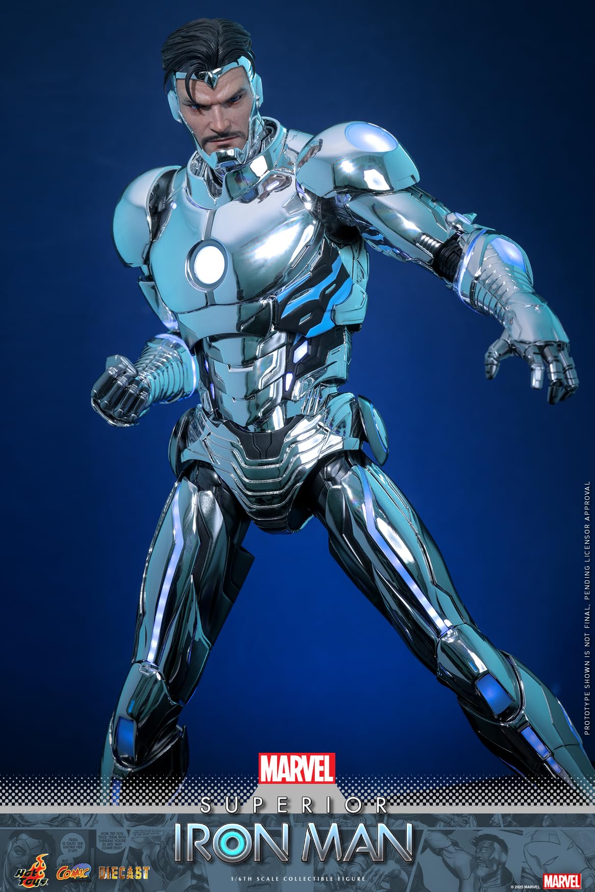Hot Toys Marvel Superior Iron Man Comic Masterpiece 1/6 Scale Figure