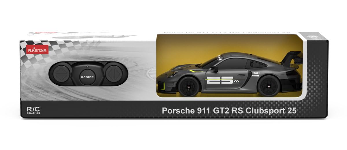 Voiture télécommandée électrique Doyusha Porsche 911 GT2 RS 1/24 grise 2.4 GHz