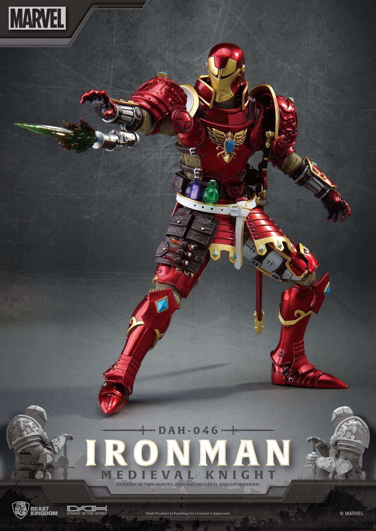 Beast Kingdom Dynamic Action Heroes 046 Iron Man Medieval Knight Figure- Japan Figure Store - #1 Bring To You The Best Japanese Goods