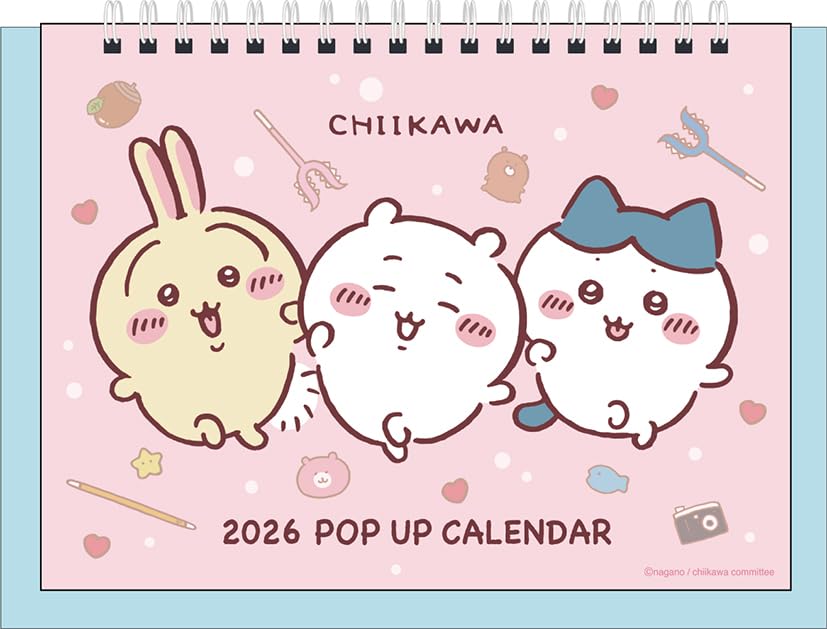 Ensky Chiikawa 2026 Pop-Up Schreibtischkalender 14x20cm CL-074