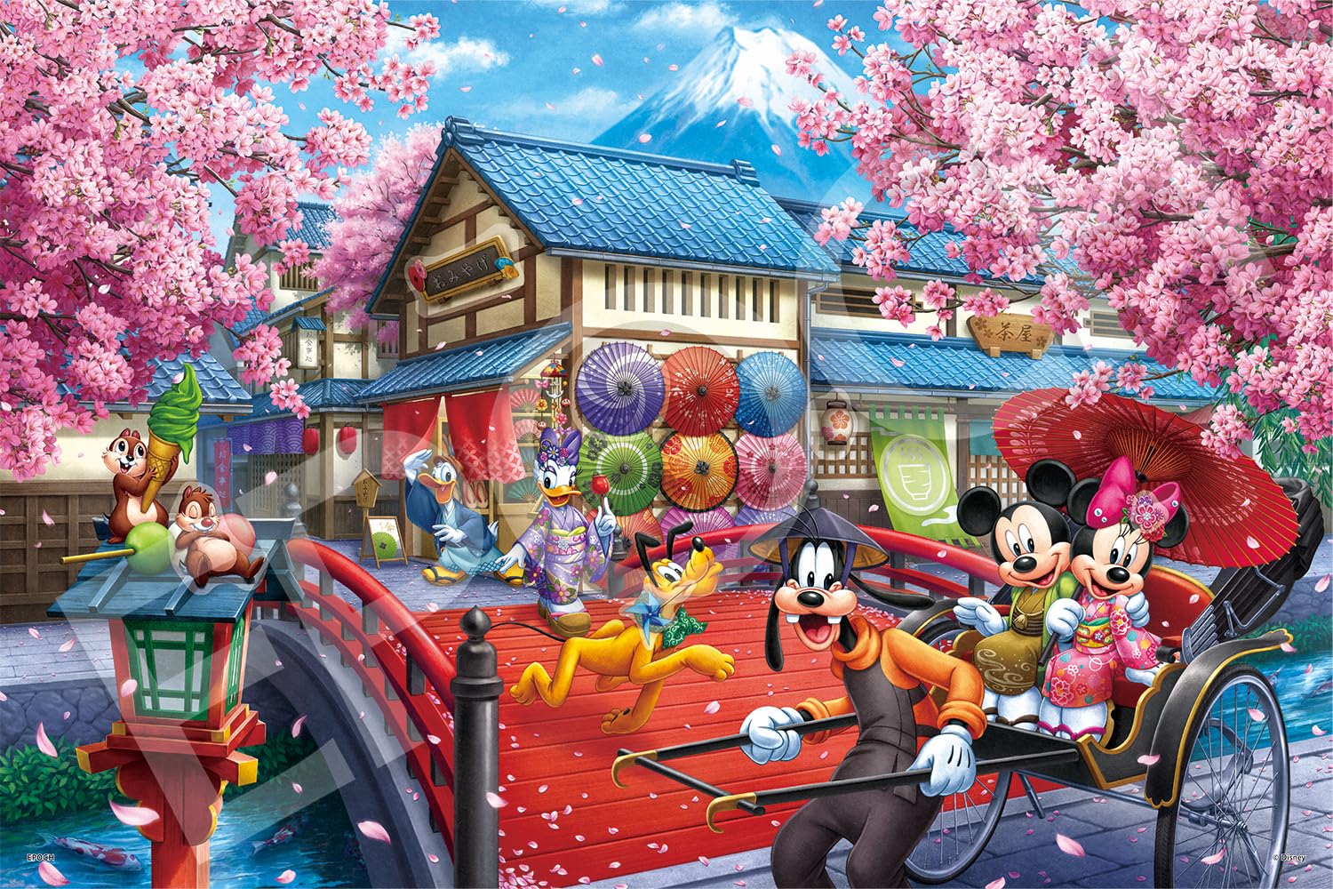 Epoch 1000 Piece Disney Jigsaw Puzzle Micky and Friends Sakura Journey 50x75cm