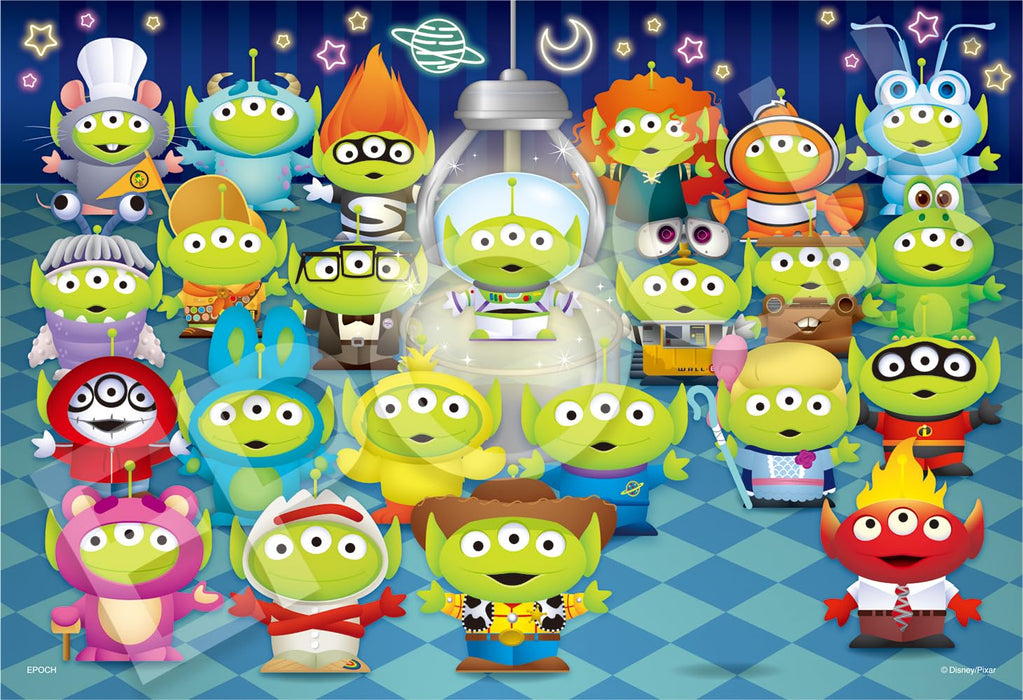 Epoch Disney 300 Piece Puzzle 26x38cm Collage Aliens with Glue and Sticker