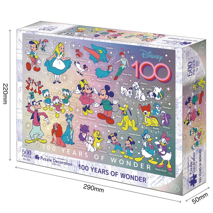 Epoch Disney 100 Years of Wonder 500-Piece Jigsaw Puzzle with Glue & Spatula