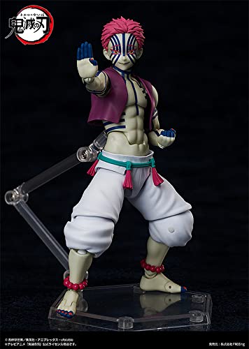 Revente de la figurine articulée Freeing Figma Demon Slayer Akaza en plastique, non à l'échelle.