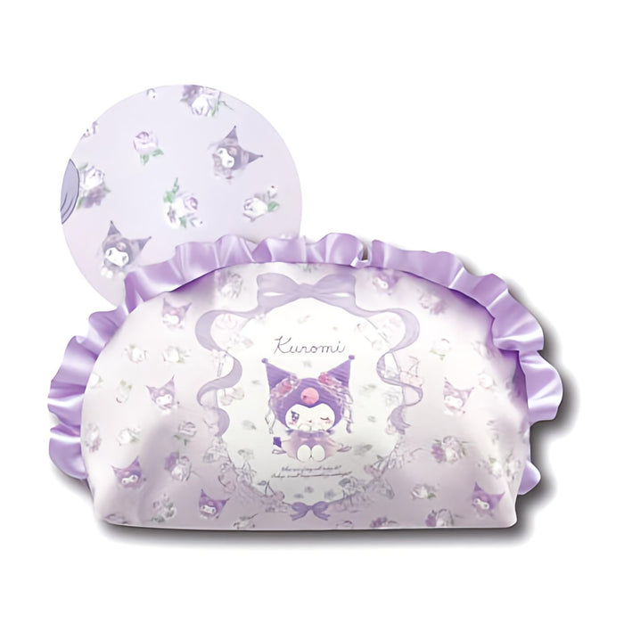 San-X Multi Pouch Frill Kuromi H11xW20xD6CM - Hatayama Shoji Sanrio- Japan Figure Store - #1 Bring To You The Best Japanese Goods