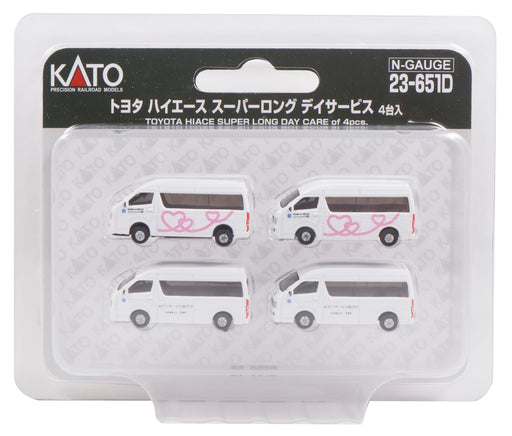 Kato N Gauge Toyota Hiace Super Long Day Service 4 Units Diorama Supplies- Japan Figure Store - #1 Bring To You The Best Japanese Goods