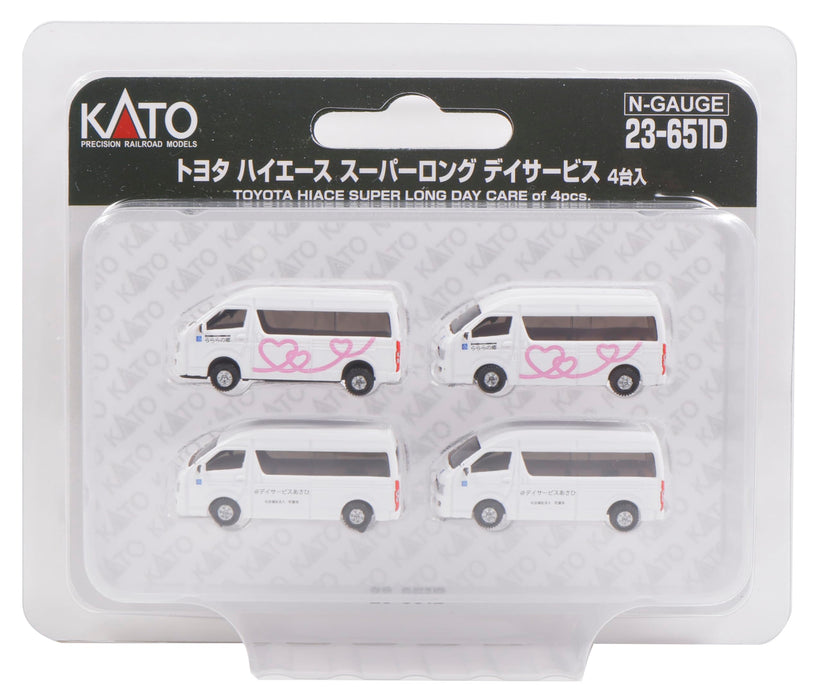 Kato N Gauge Toyota Hiace Super Long Day Service 4 Units Diorama Supplies- Japan Figure Store - #1 Bring To You The Best Japanese Goods