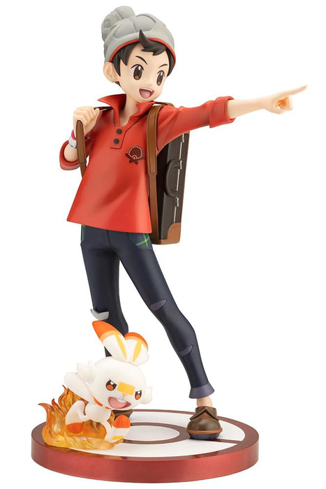 Kotobukiya Artfx J Pokemon Victor with Scorbunny 1/8 Scale Figure Japan Official- Japan Figure Store - #1 Bring To You The Best Japanese Goods