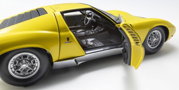 Kyosho 1/18 Scale Lamborghini Miura P400 Yellow Model Ks08314Y