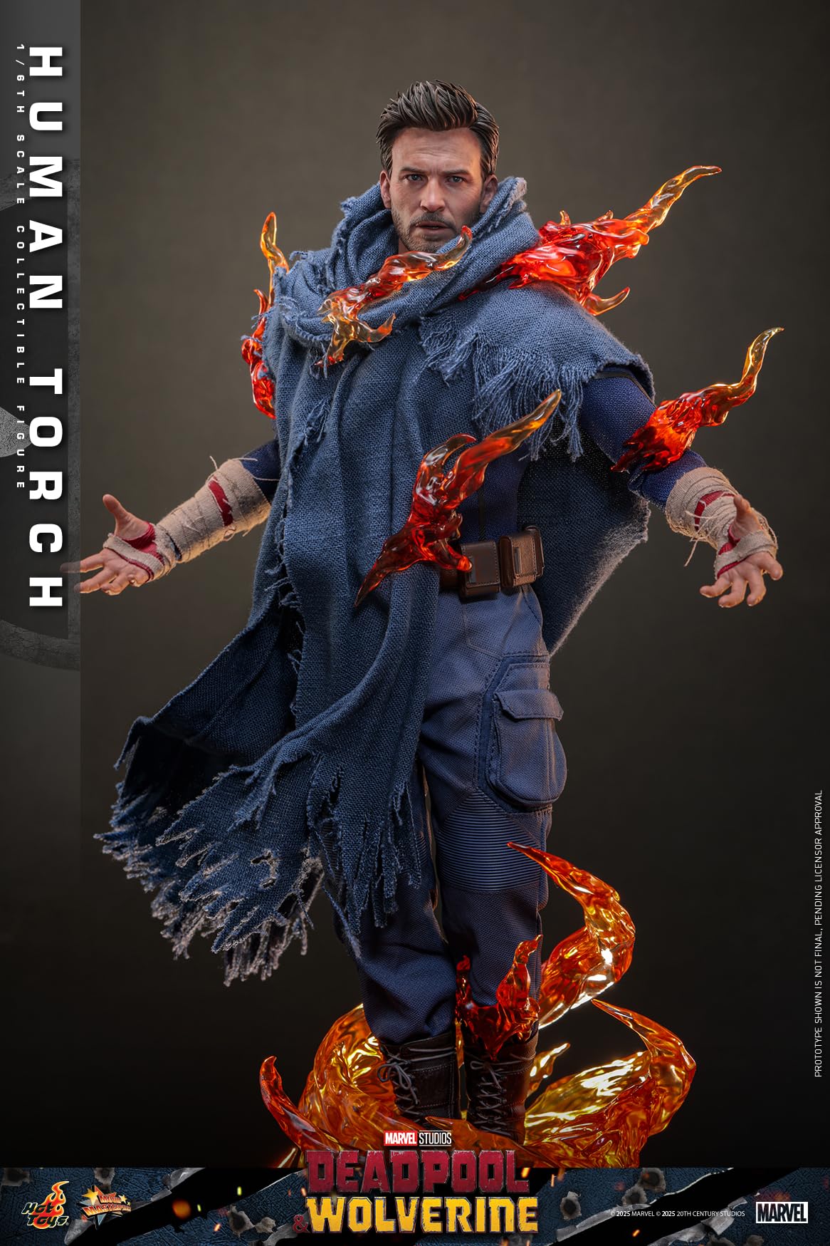 Hot Toys Movie Masterpiece Deadpool Wolverine Human Torch 1/6 Scale Figure