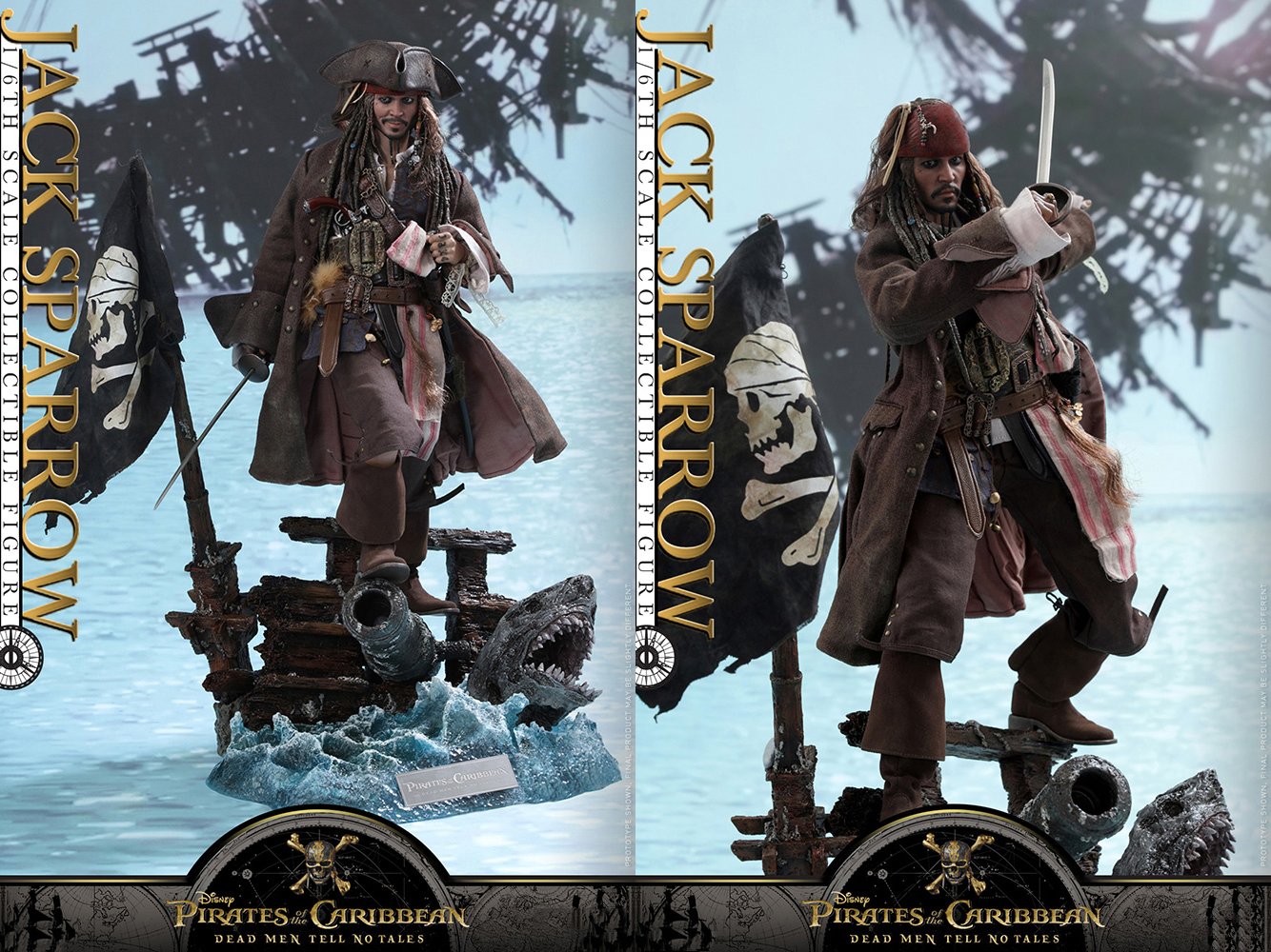 Hot Toys Movie Masterpiece Pirates 1/6 Scale Jack Sparrow Figure- Japan Figure Store - #1 Bring To You The Best Japanese Goods