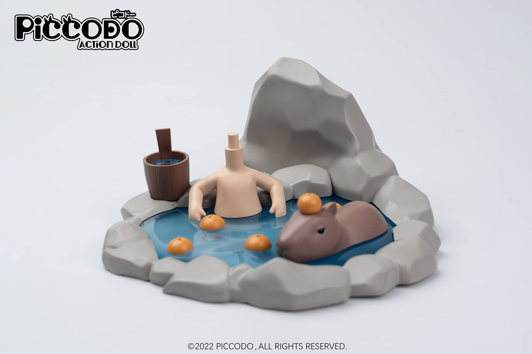 Genesis Piccodo Action Doll Diorama Head Stand - Onsen Natural Display Set- Japan Figure Store - #1 Bring To You The Best Japanese Goods