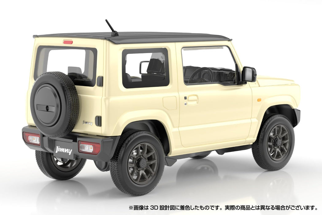 Aoshima Rakupla Snap Car 03-Ci JB64 Jimny 2018 Ivory Metallic Model Kit- Japan Figure Store - #1 Bring To You The Best Japanese Goods