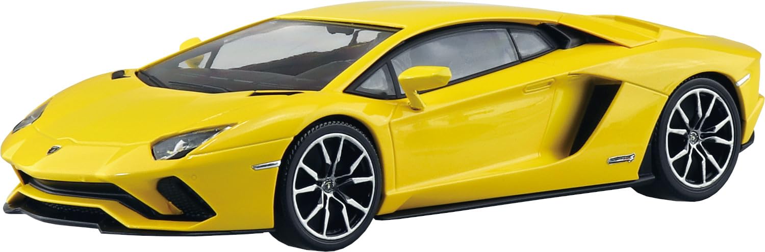 Aoshima Rakupla Snap Kit 07 Lamborghini Aventador S Pearl Yellow Model Kit- Japan Figure Store - #1 Bring To You The Best Japanese Goods