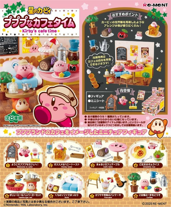 Coffret de jeu Re-Ment Kirby Cafe Time, dimensions : H120 x L145 x P205 mm, matériaux : ATBC-PVC, ABS.