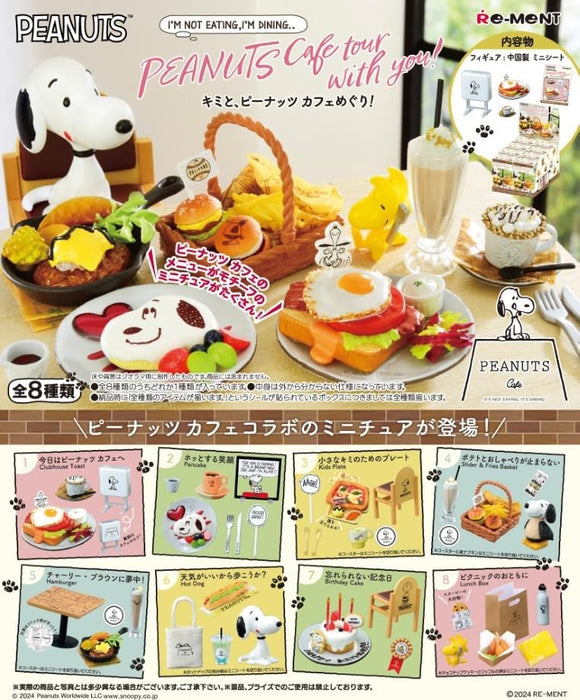 Figurine Re-Ment Peanuts Snoopy Cafe en PVC et ABS, 115 mm x 70 mm x 60 mm