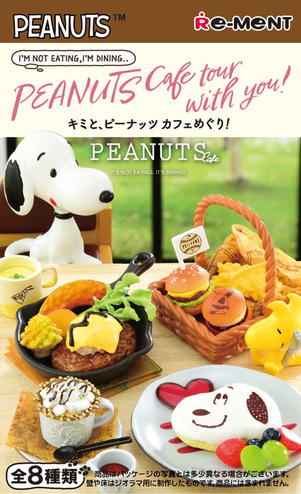 Figurine Re-Ment Peanuts Snoopy Cafe en PVC et ABS, 115 mm x 70 mm x 60 mm