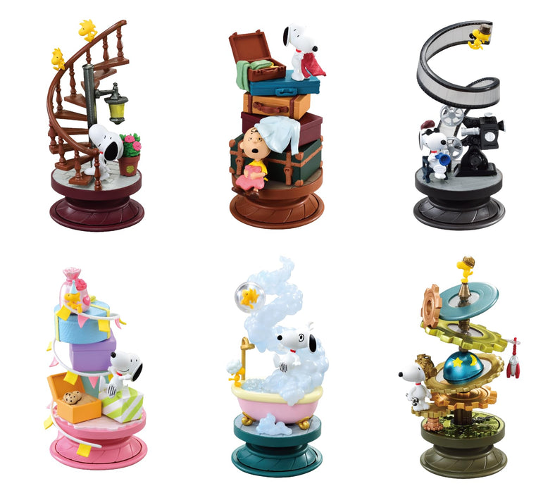 Re-Ment Peanuts Snoopy Spiral Diorama Set 6 pièces PVC ABS H130mm L70mm P70mm