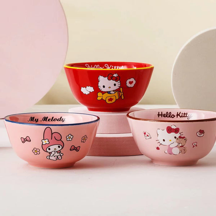 Hello Kitty Rice Bowl by Bzerk - Cute Pink Porcelain Tableware Dishwasher Safe- Japan Figure Store - #1 Bring To You The Best Japanese Goods