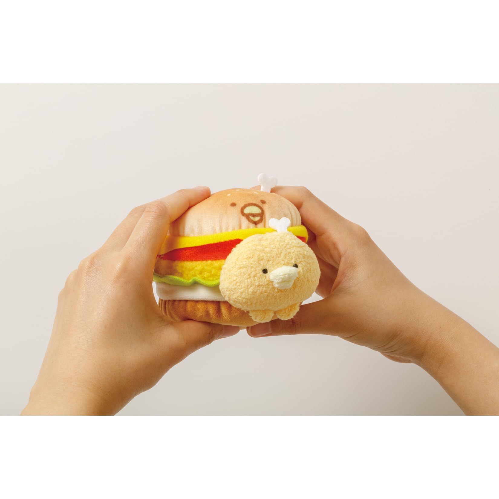San-X Chikip Dancers Burger Plush Toy Chicken Tomato Burger Mo54501- Japan Figure Store - #1 Bring To You The Best Japanese Goods
