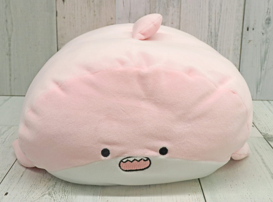 San-X Soft Lying Down Cushion Pink Dolphin Hatayama Shoji Plush Pillow- Japan Figure Store - #1 Bring To You The Best Japanese Goods