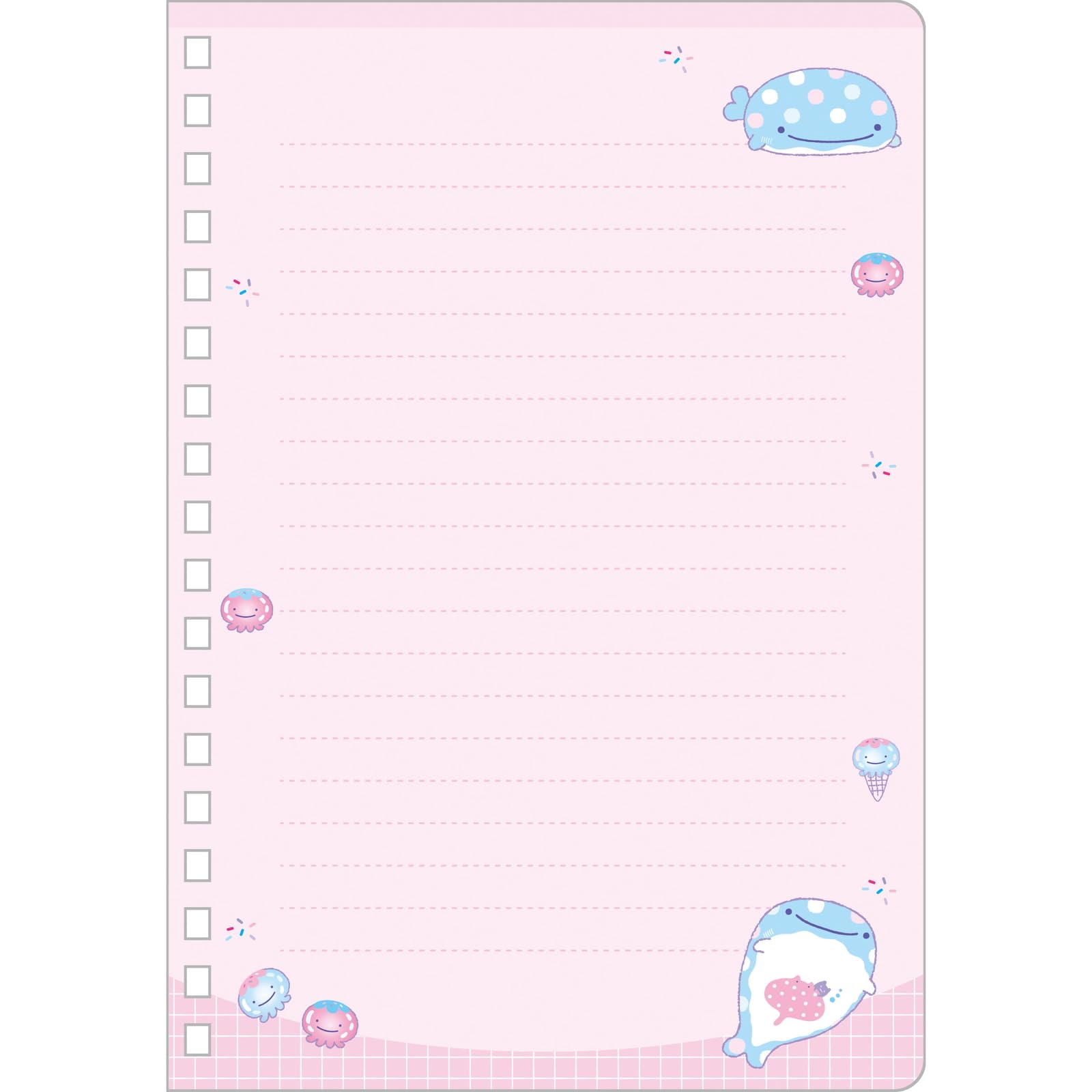 San-X Jinbei-San Ice Jellyfish B6 Notebook H18xW12.5cm NY40001- Japan Figure Store - #1 Bring To You The Best Japanese Goods