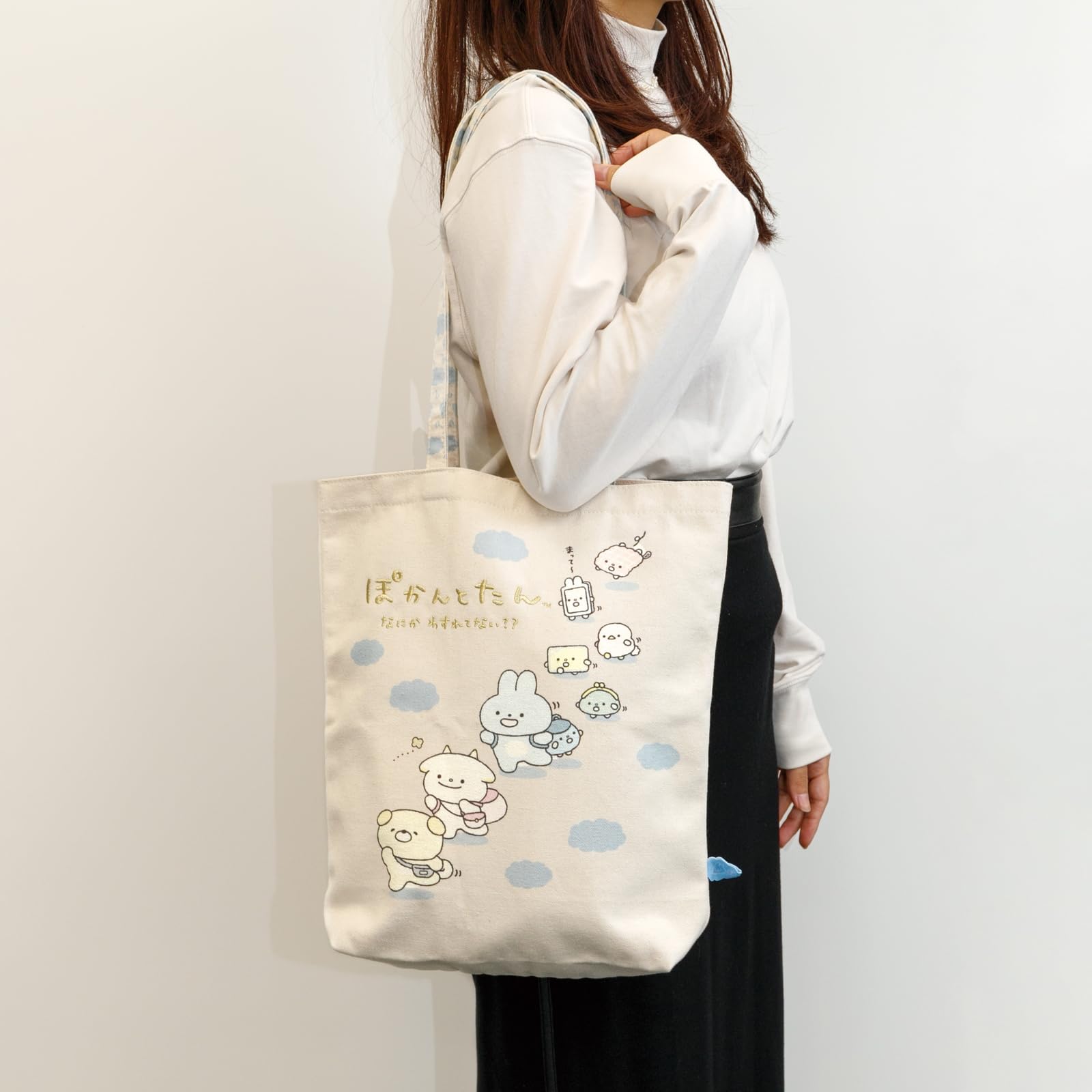 San-X Pokantotan Ca51101 Tote Bag - Stylish and Durable Shopping Tote- Japan Figure Store - #1 Bring To You The Best Japanese Goods