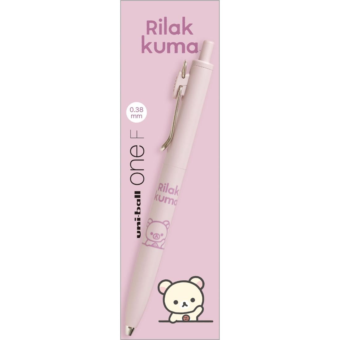 San-X Rilakkuma Uni-Ball One F Pen Korilakkuma Pink H139 x W11mm