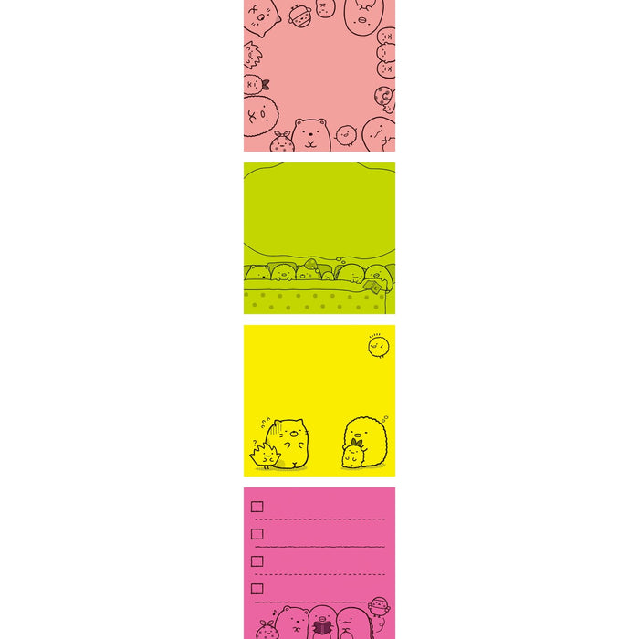 San-X Sumikko Gurashi Fluorescent Square Sticky Notes Mh17604- Japan Figure Store - #1 Bring To You The Best Japanese Goods
