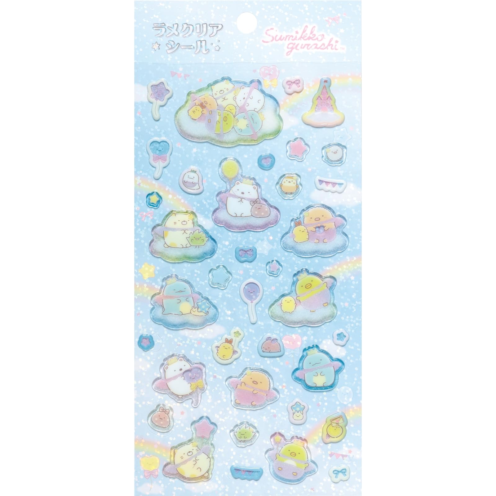 San-X Sumikko Gurashi Glitter Clear Sticker Se60805 H17 x W9 x D0.1Cm- Japan Figure Store - #1 Bring To You The Best Japanese Goods