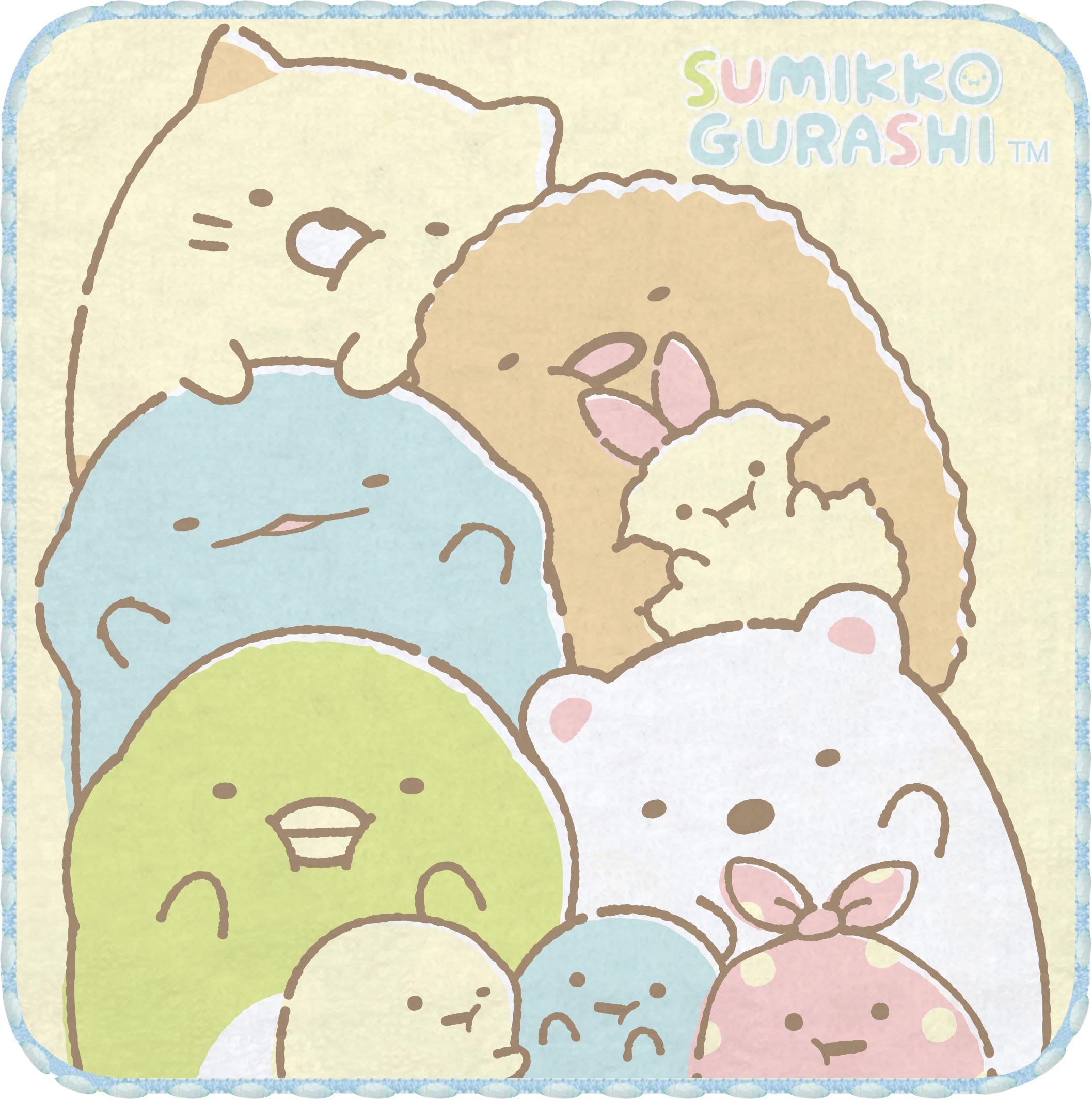San-X Sumikko Gurashi Mini Towel Set of 3 Blue Cm45303 Soft Absorbent Towels- Japan Figure Store - #1 Bring To You The Best Japanese Goods