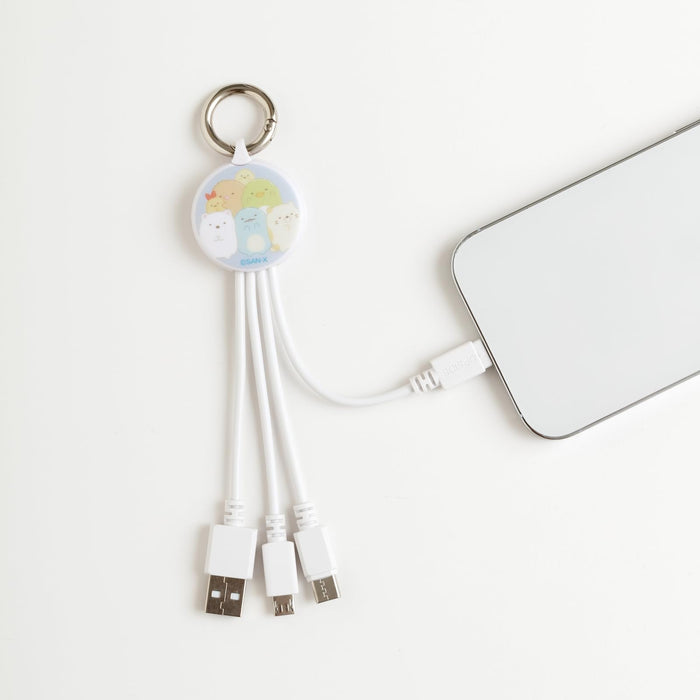 San-X Sumikko Gurashi Multi-Charging Cable Compact Size Em32902- Japan Figure Store - #1 Bring To You The Best Japanese Goods
