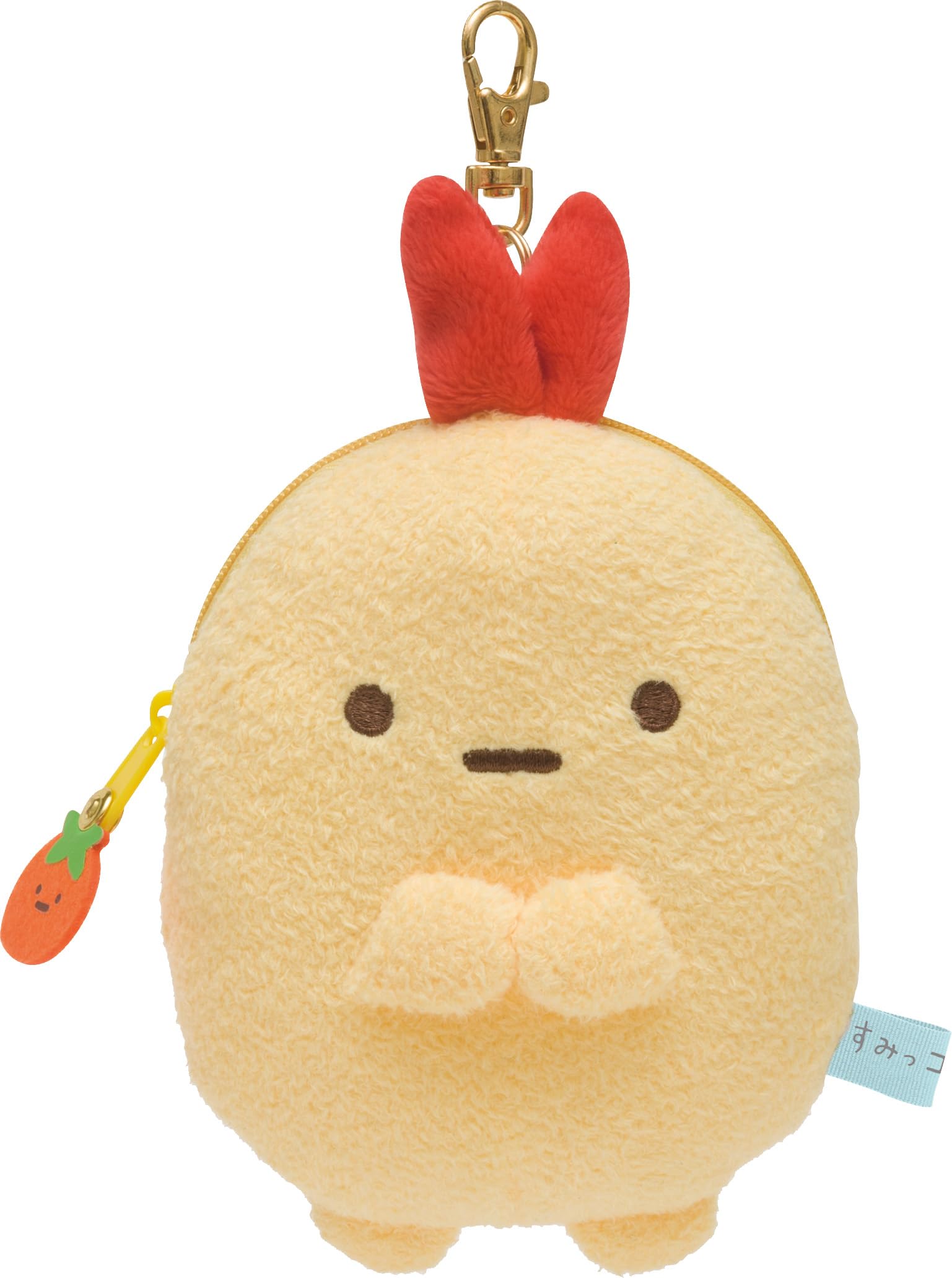 San-X Sumikko Gurashi Plush Fried Shrimp Tail Pass Case H14.5 x W11.5 x D4.5cm- Japan Figure Store - #1 Bring To You The Best Japanese Goods