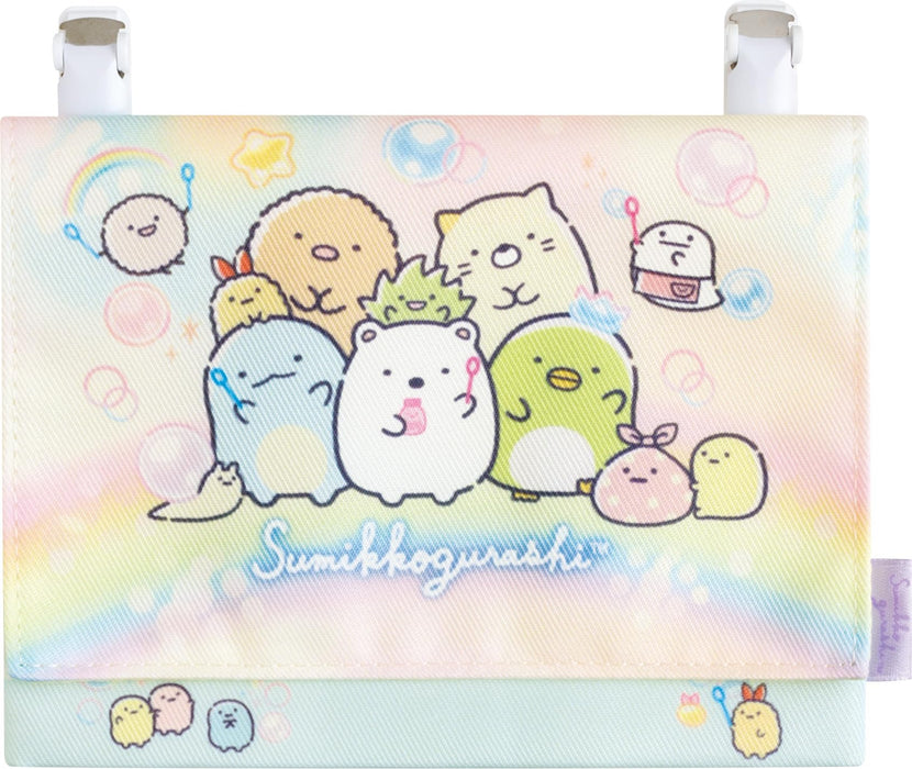 San-X Sumikko Gurashi Pocket Pouch Rainbow Ca41402 11cm x 14.5cm x 2cm- Japan Figure Store - #1 Bring To You The Best Japanese Goods