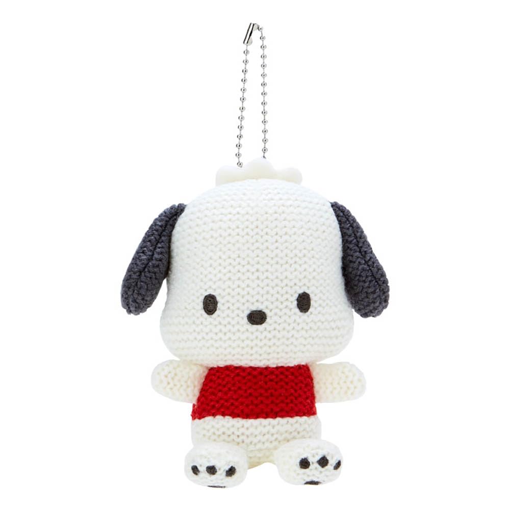 Sanrio Pochacco Amigurumi-Style Knitted Mascot Holder 10x6x13 Cm- Japan Figure Store - #1 Bring To You The Best Japanese Goods