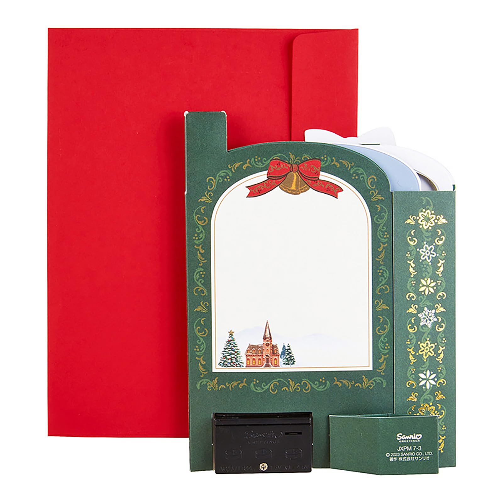 Sanrio Christmas Card - Santa Flying & Playing Handbells - Melody Joy To The World- Japan Figure Store - #1 Bring To You The Best Japanese Goods