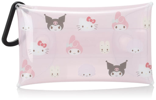 Sanrio Clear Multi-Case S Size with Carabiner - Accessory Coin Earphone Key Holder- Japan Figure Store - #1 Bring To You The Best Japanese Goods