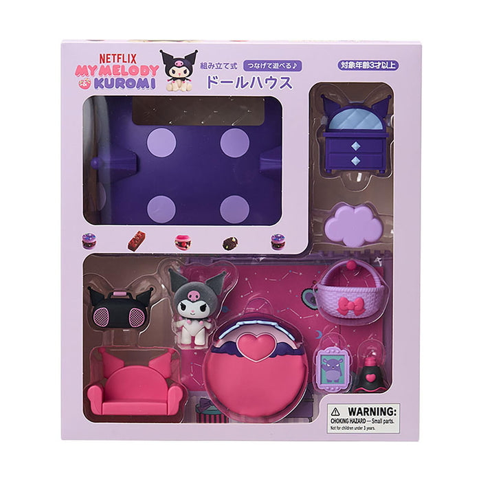 Maison de poupée Sanrio My Melody Kuromi, ensemble d'anime en résine ABS et PVC, pour enfants de 3 ans et plus.