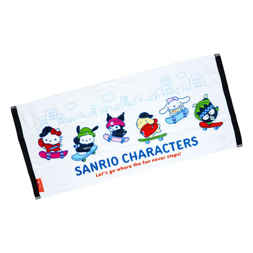 Sanrio Skateboard Character Face Towel Soft Plush 810525- Japan Figure Store - #1 Bring To You The Best Japanese Goods